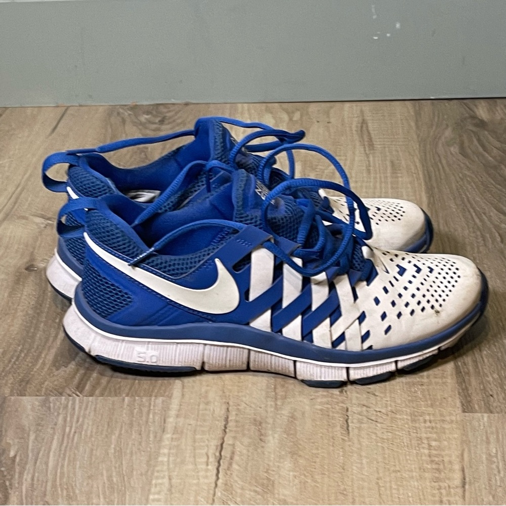 Nike free trainers 5.0 blue and white men’s size 8